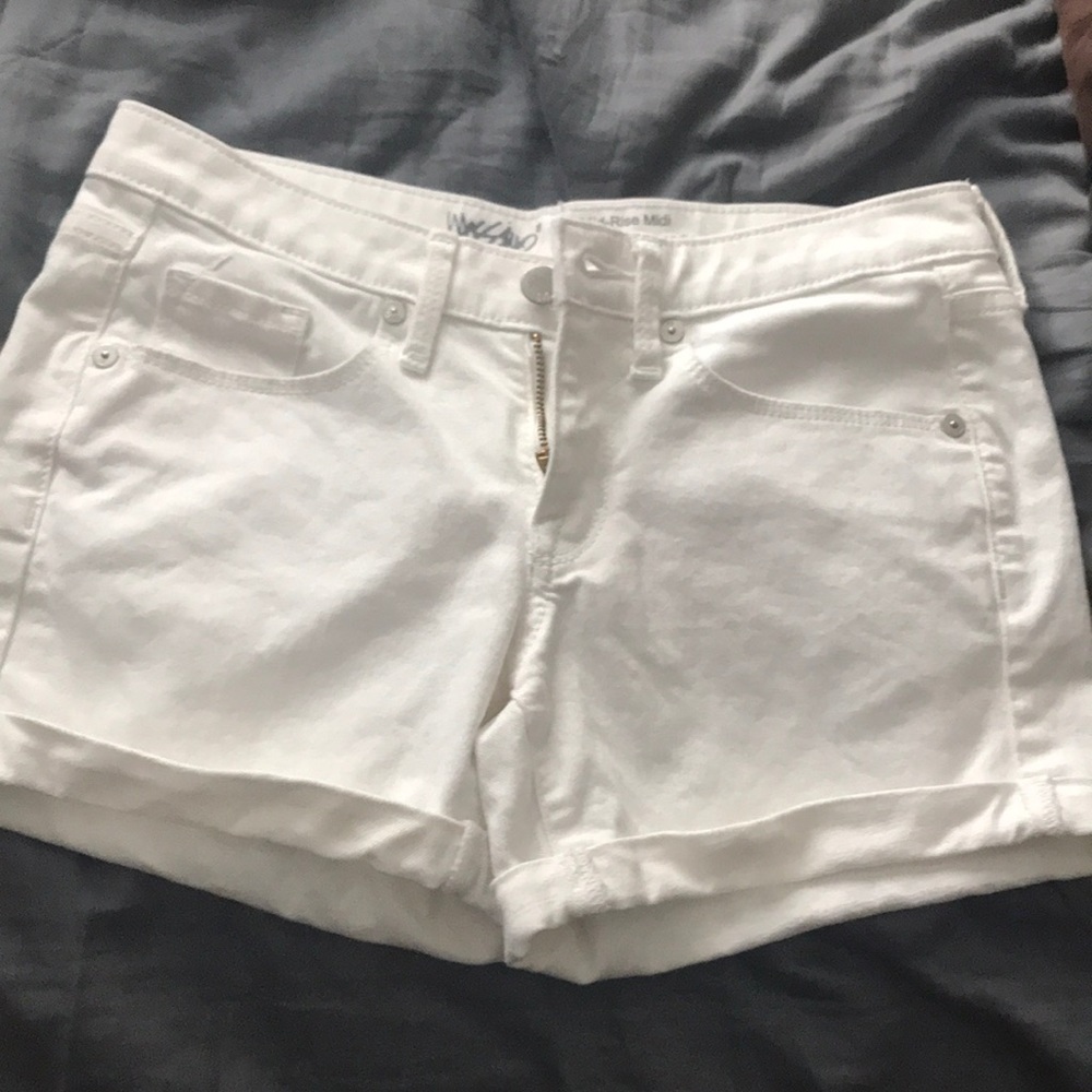 Pure white summer shorts